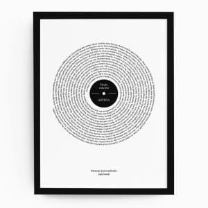 Cuadro letra de cancion