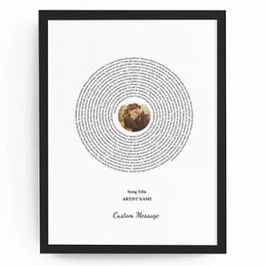 Letra de canci&oacute;n para cuadro Con Foto