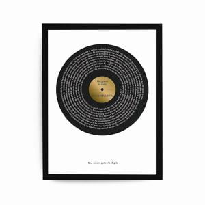 Cuadro Letra de Canci&oacute;n sobre Vinilo